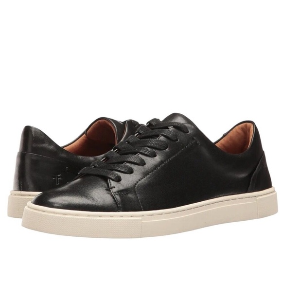 Frye Shoes - Frye Ivy Black Lace up Leather Sneakers size 9.5M
